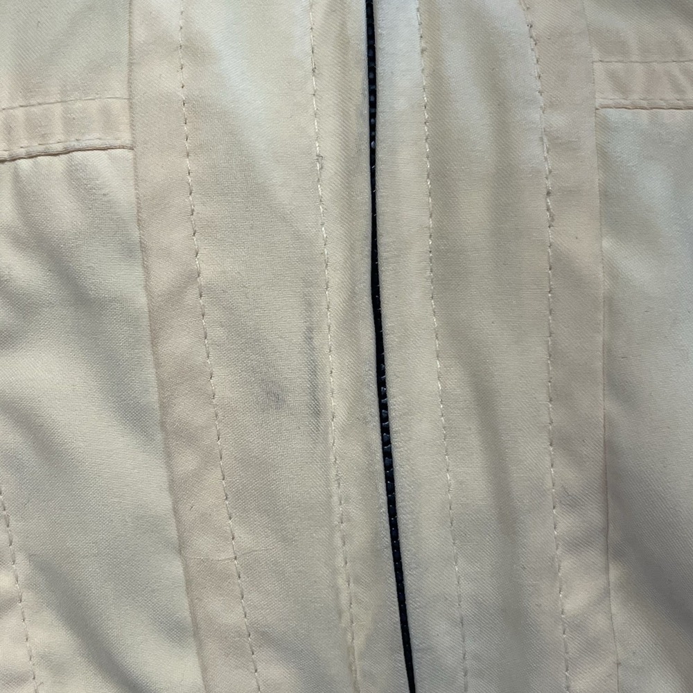 Jamie Sadock Womens M Vest Reversible Faux Fur Zip Front Ecru Peach Pockets - Picture 7 of 16